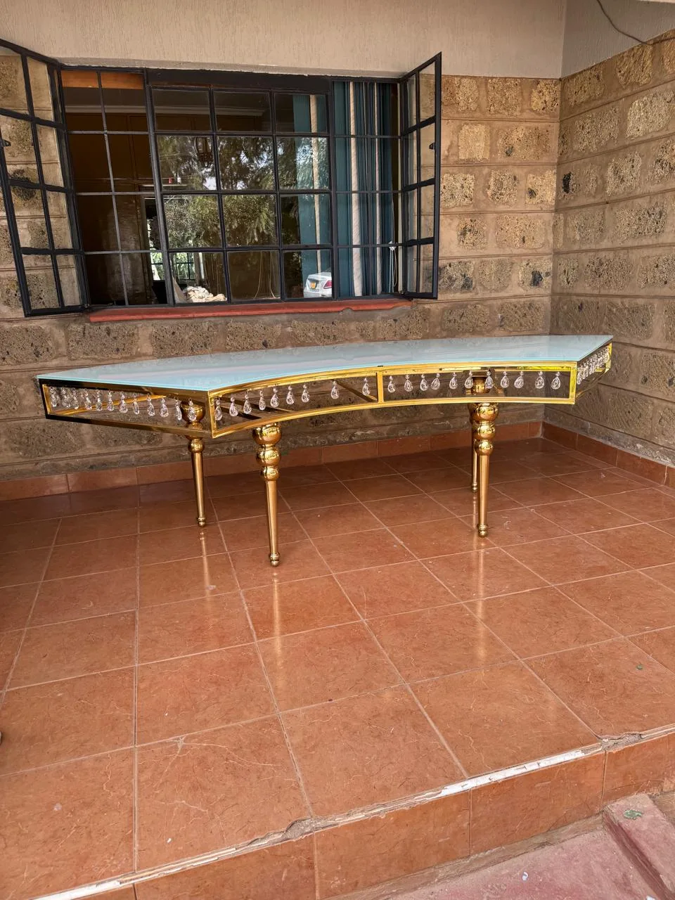 Classic Glass and Steel Tables